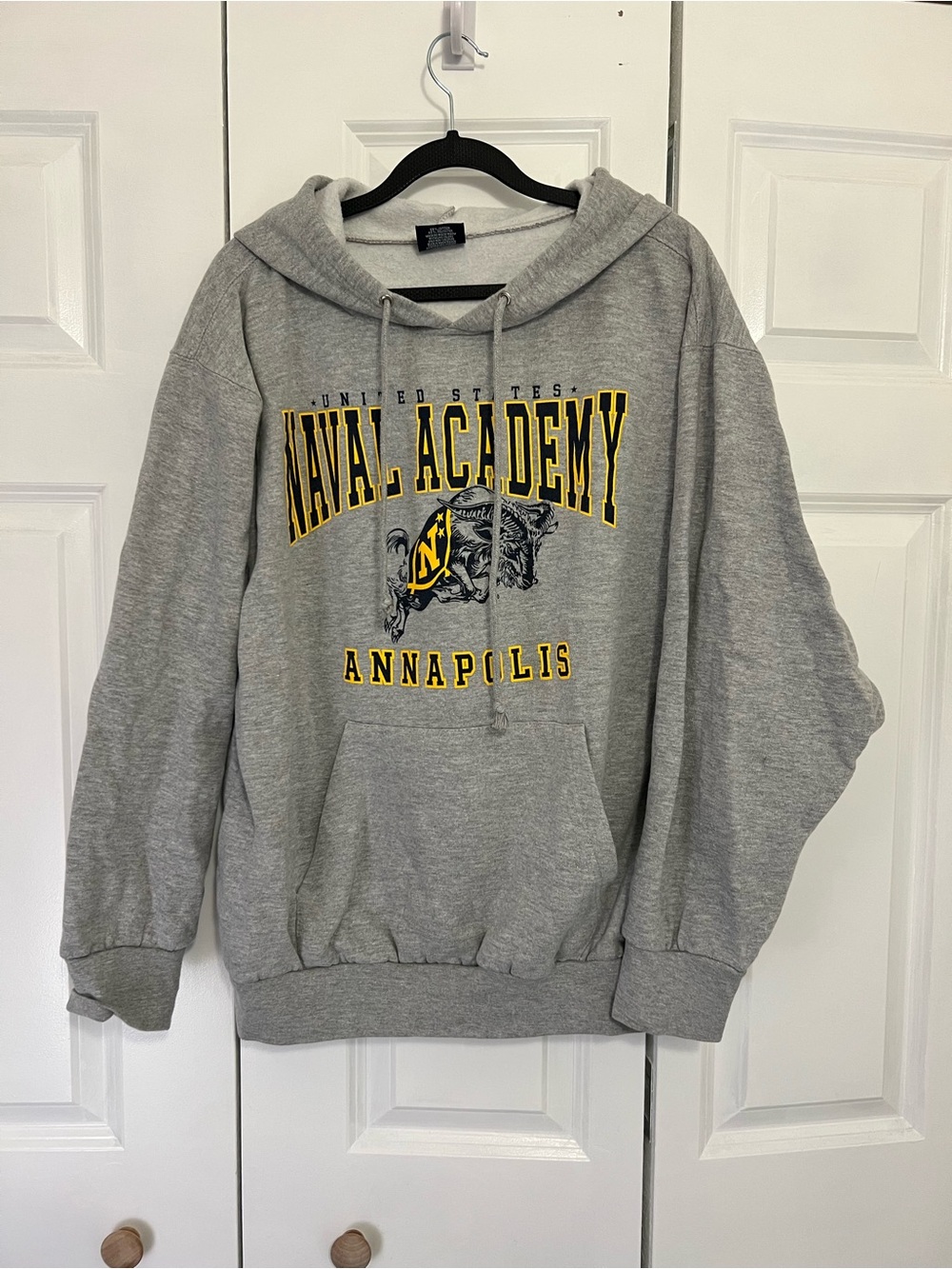 United States Naval Academy Annapolis Gray Hooded Sweatshirt